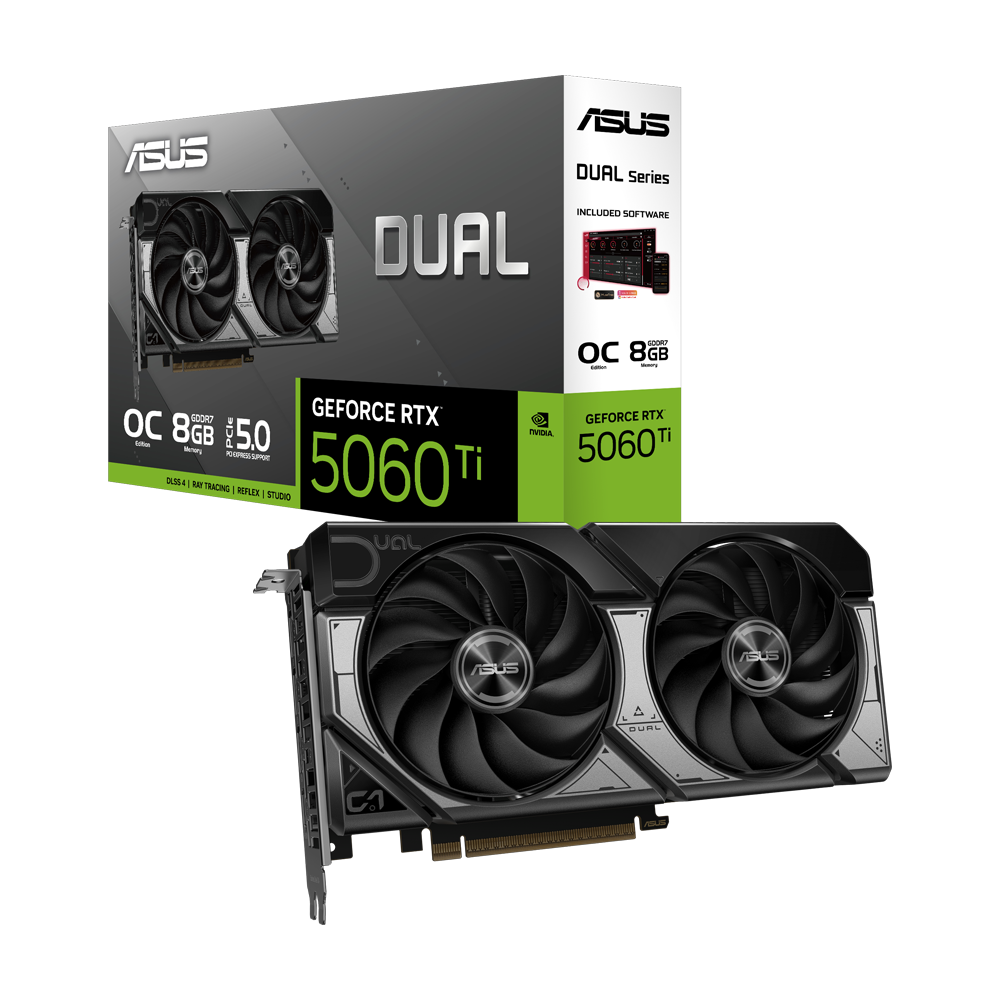 ASUS Dual GeForce RTX 5060 Ti OC 8GB GDDR7 DLSS 4 128 Bit Ekran Kartı