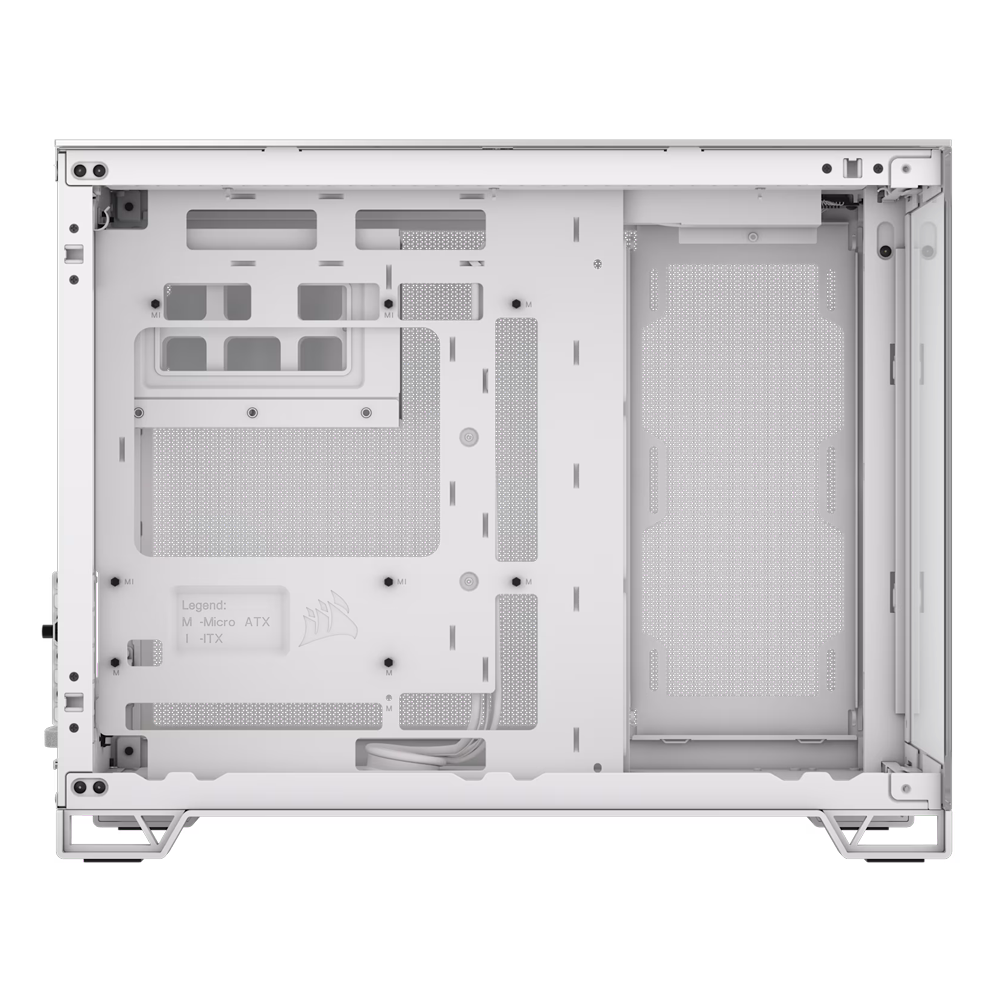 CORSAIR 2500X Dual Chamber Tempered Glass USB 3.1 Beyaz/Saten mATX Kasa