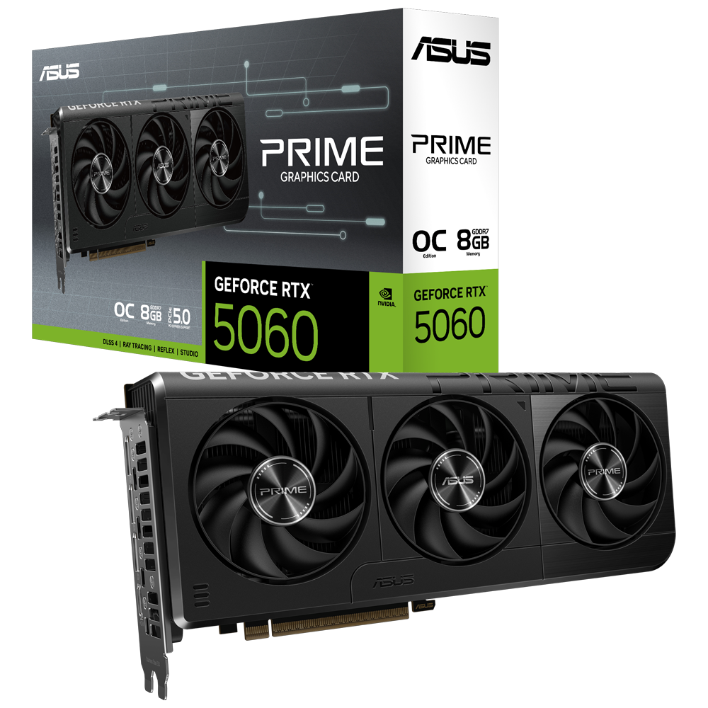 ASUS PRIME GeForce RTX 5060 OC Edition 8GB GDDR7 DLSS 4 128 Bit Ekran Kartı