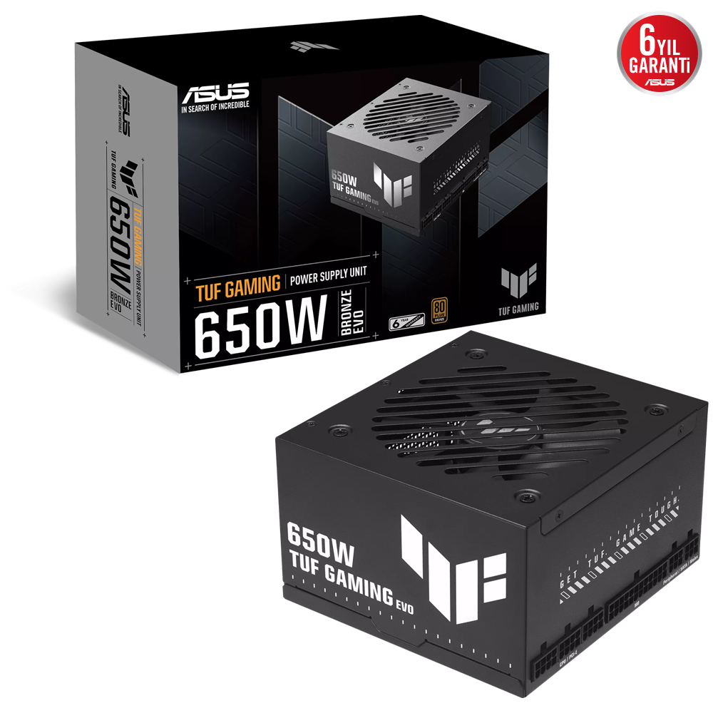 ASUS TUF GAMING 650B EVO 650W 80+ Bronze ATX3.1 GEN5.1 120mm Fanlı PSU