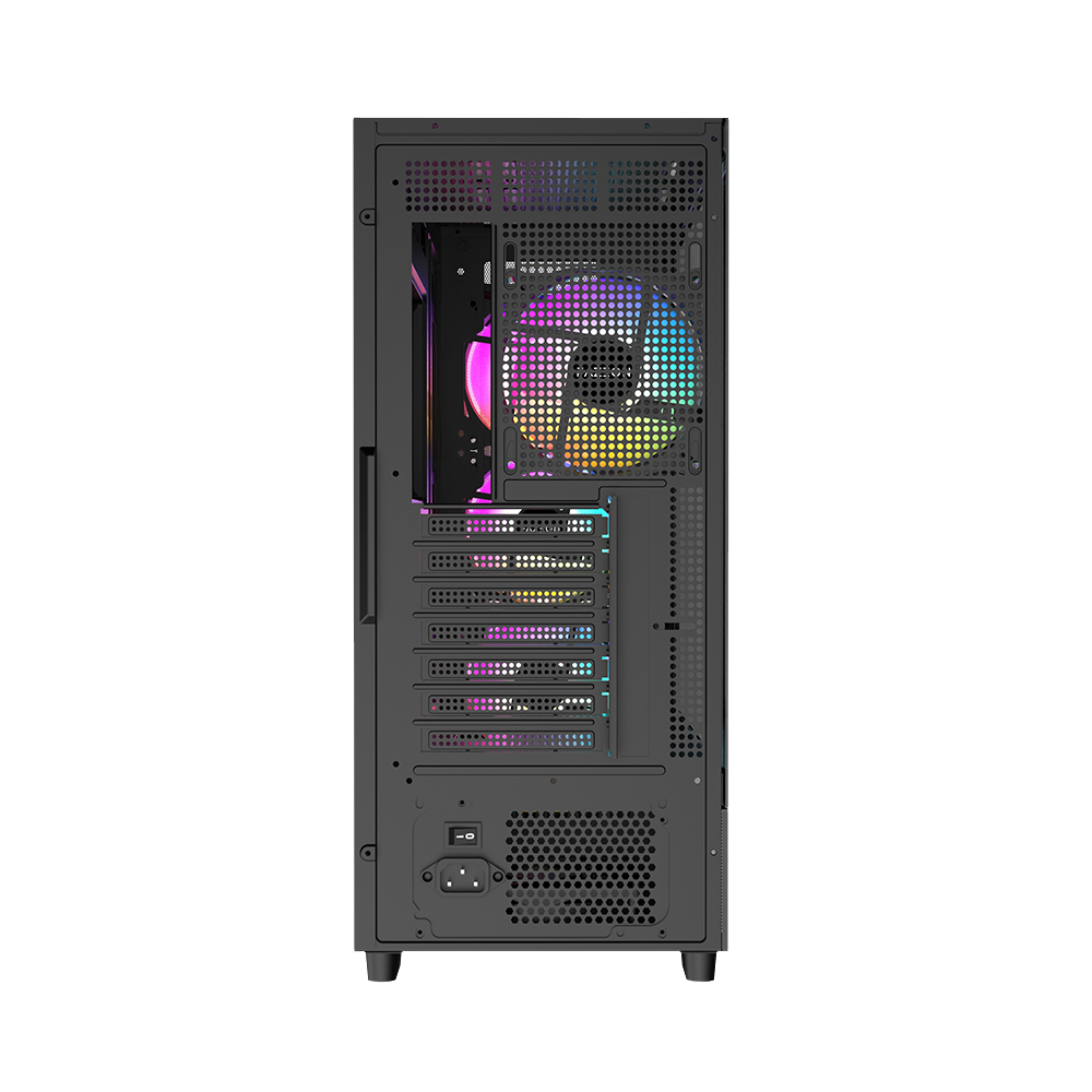 FAZEON F19 750W 80+ Bronze Tempered Glass Mesh 4x ARGB Fanlı USB 3.0 Siyah ATX Bilgisayar Kasası