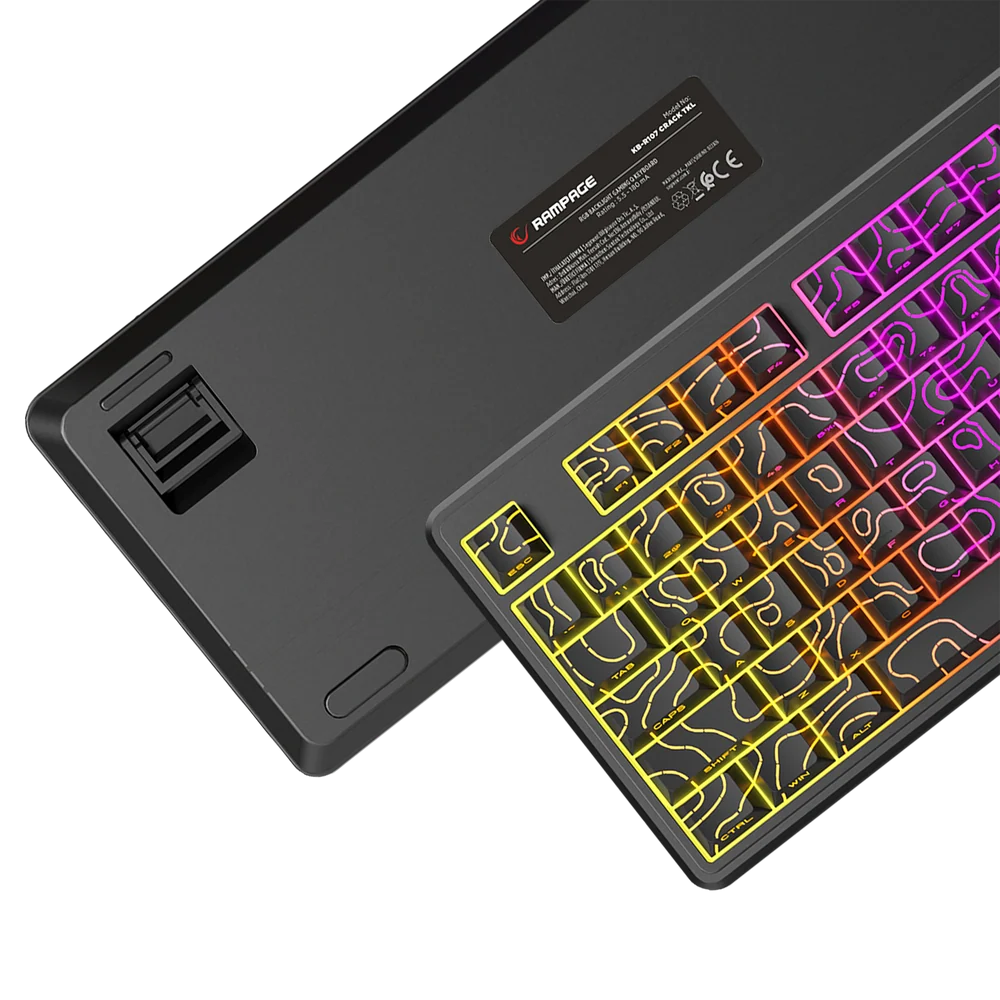 Rampage KB-R107 CRACK Membrane RGB Siyah Kablolu Gaming Klavye