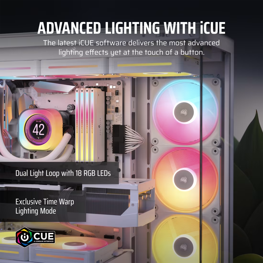 CORSAIR iCUE LINK LX120-R RGB 120mm PWM Beyaz Üçlü Kasa Fanı