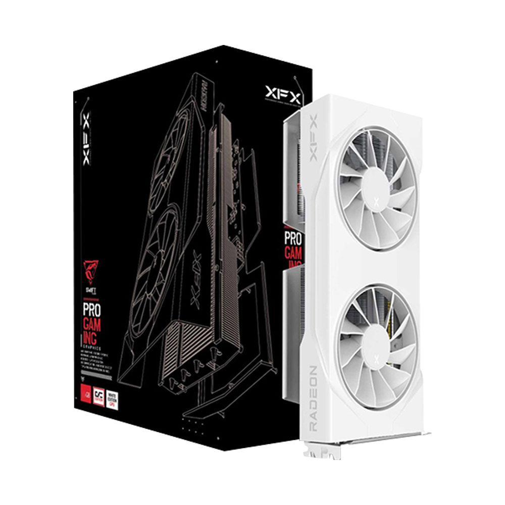 XFX Swift Radeon RX 9060 XT OC WHITE Gaming 8GB GDDR6 128 Bit Ekran Kartı
