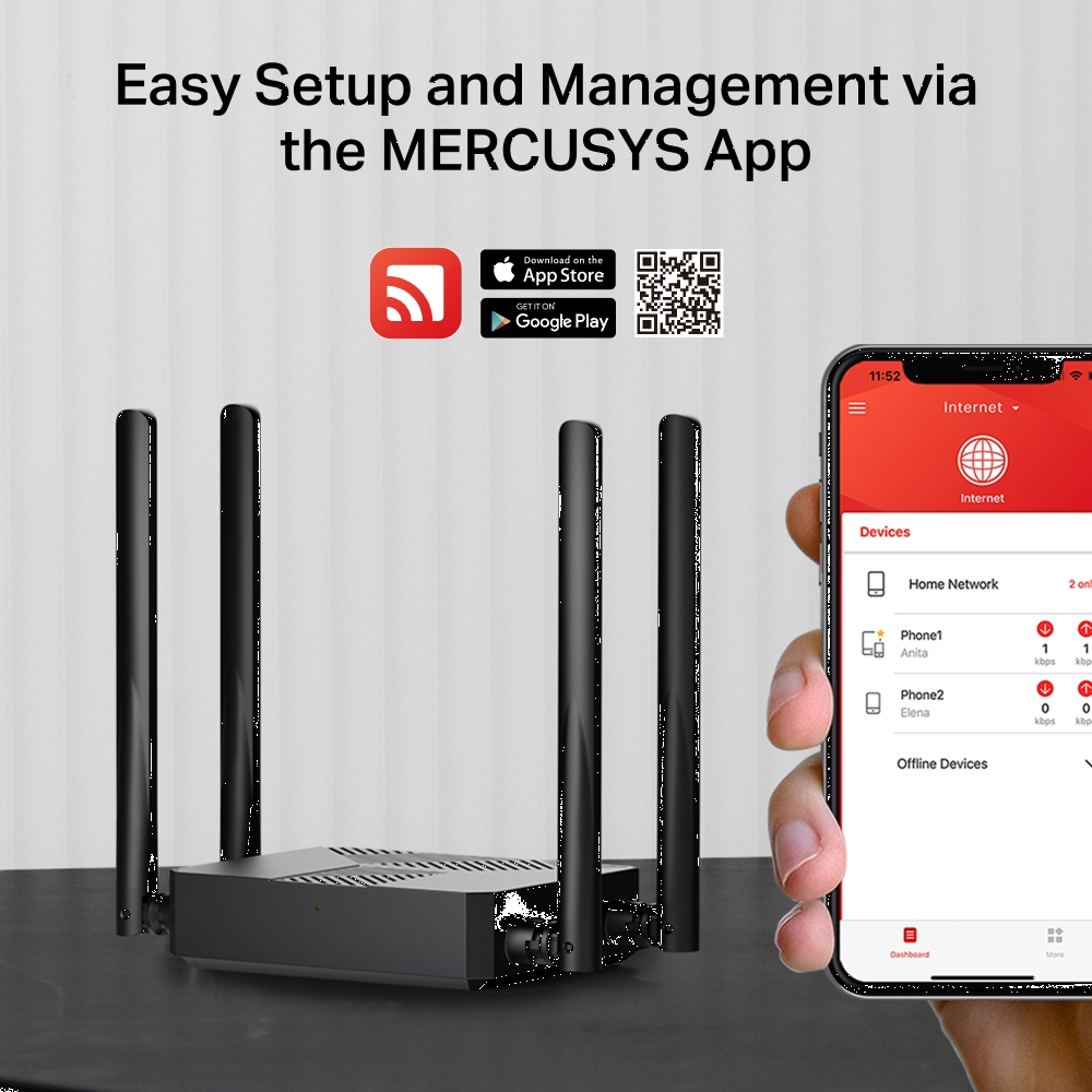 Mercusys MR62X AX1500 Çift Bant Wi-Fi 6 Router