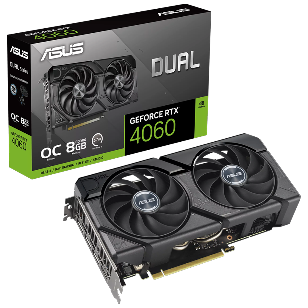ASUS GeForce RTX 4060 DUAL OC Evo Edition 8GB GDDR6 DLSS 3 128 Bit Ekran Kartı görsel 1