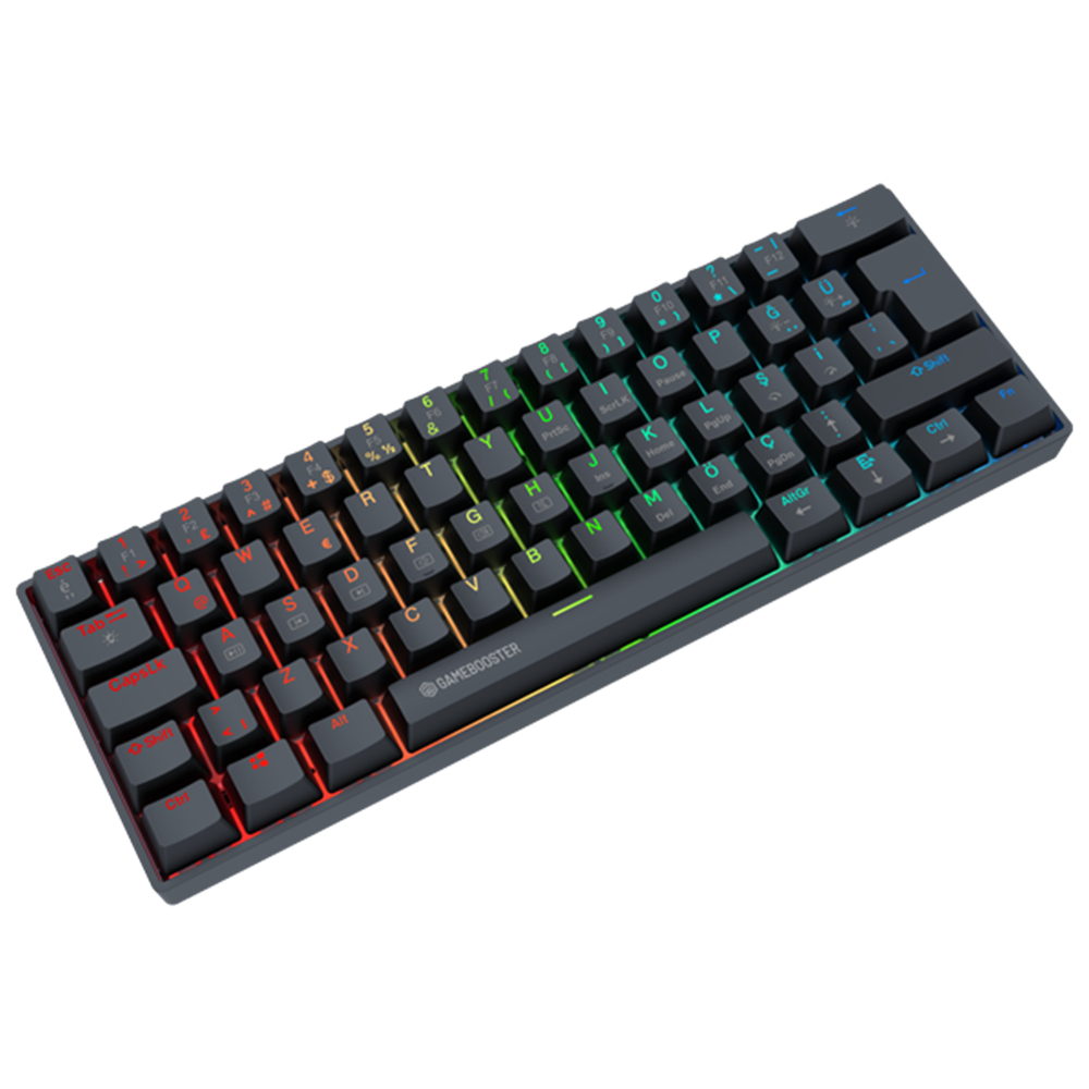 GameBooster Syma Blue Switch RGB Siyah Mekanik Kablolu Gaming Klavye