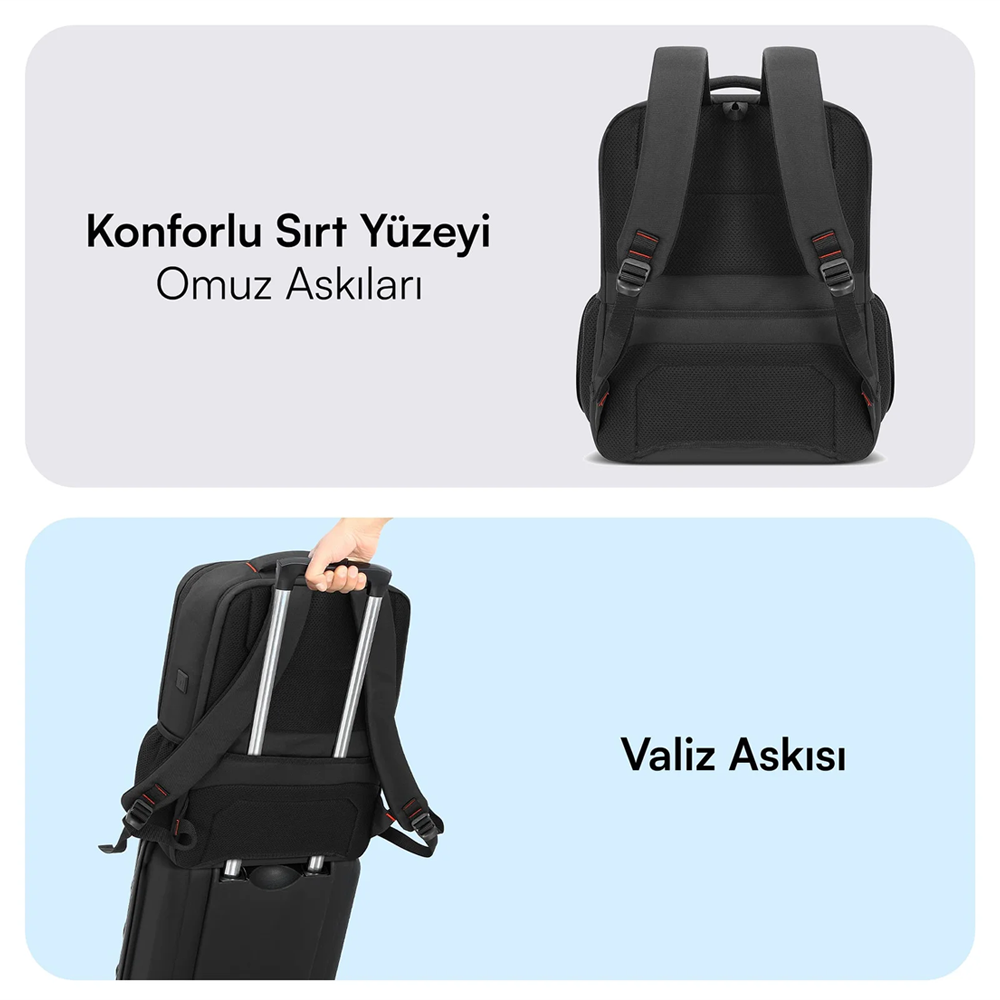 MACK MCC-807 18 Business X Notebook Siyah Sırt Çantası