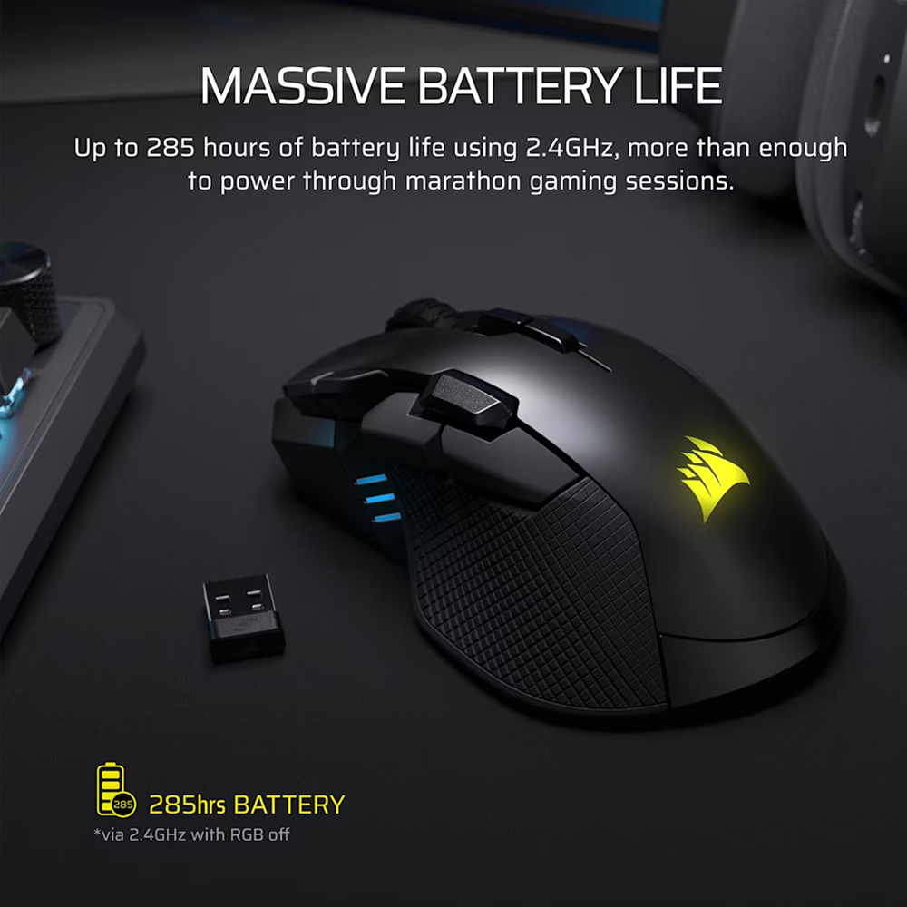 Corsair IRONCLAW SE Wireless 26000DPI Siyah Kablosuz Gaming Mouse