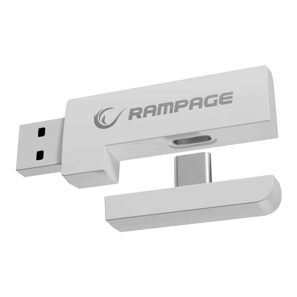 Rampage RETSU RGB Beyaz/Gri Kablosuz Gaming Kulaklık