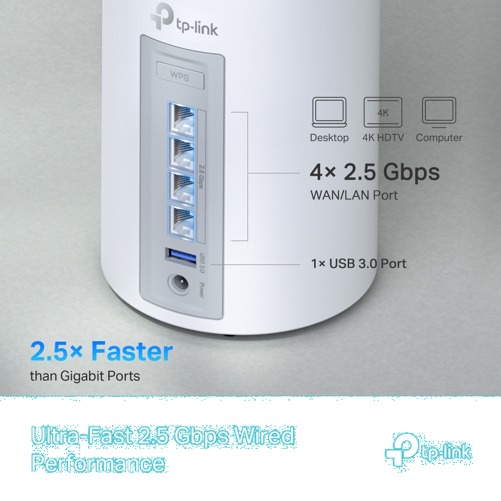TP-LINK DECO BE65 BE9300 Mesh WiFi 7 Sistemi 2li