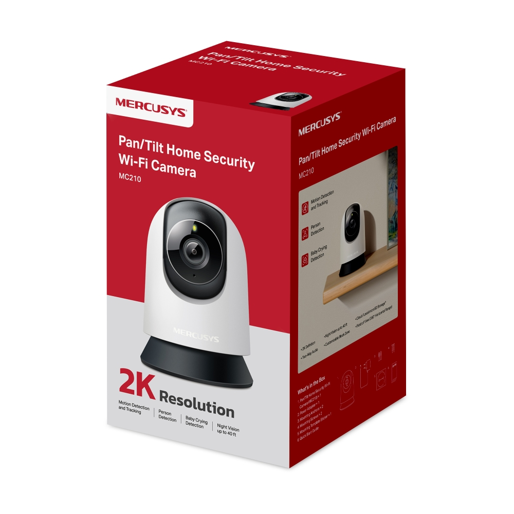 MERCUSYS MC210 Yatay/Dikey Hareketli Wi-Fi Güvenlik Kamerası 4lü
