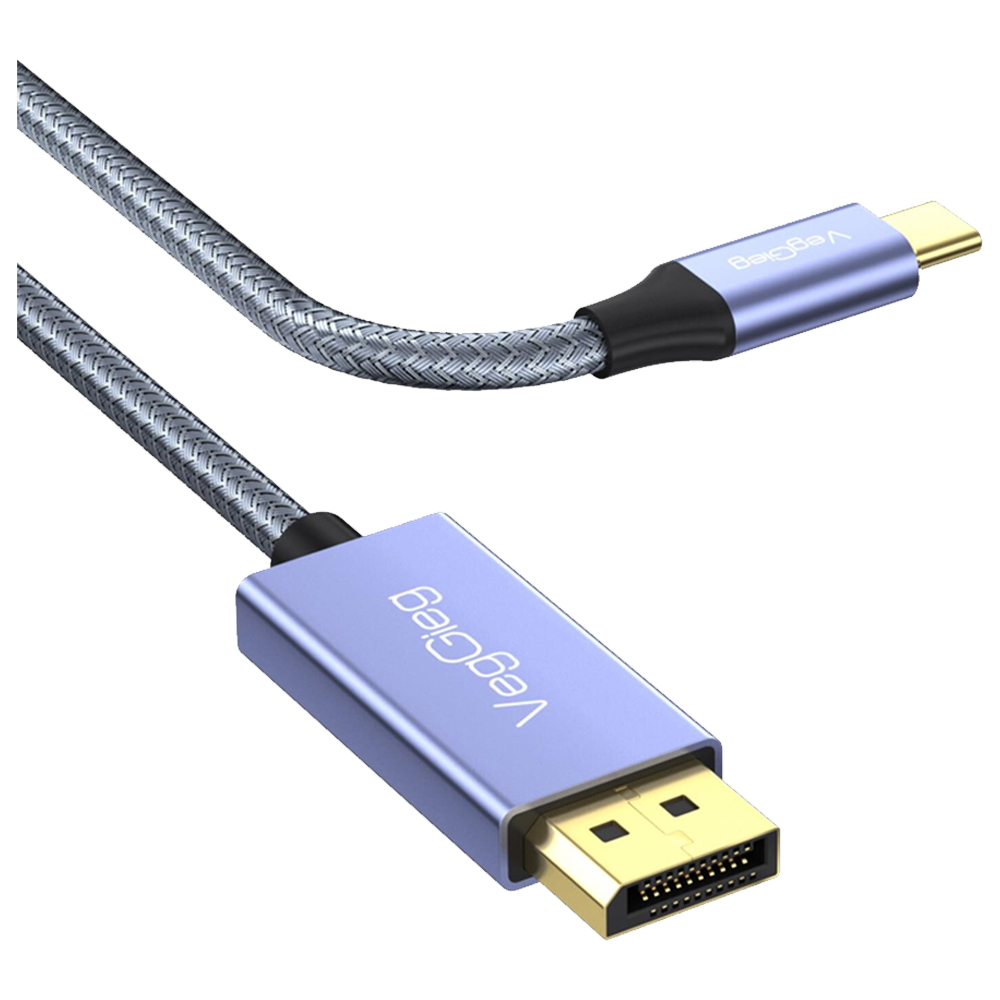 VegGieg 8K/60Hz 4K/144Hz Type-C 3.1 Displayport 1.4 Çift Yönlü 2 Metre Kablo