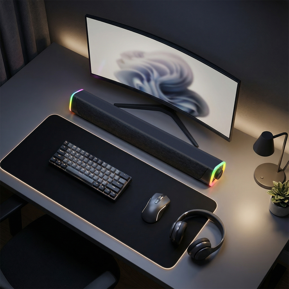 Mikado MD-SBT26 2*3W 1200mAh Bluetooth Siyah Soundbar Speaker