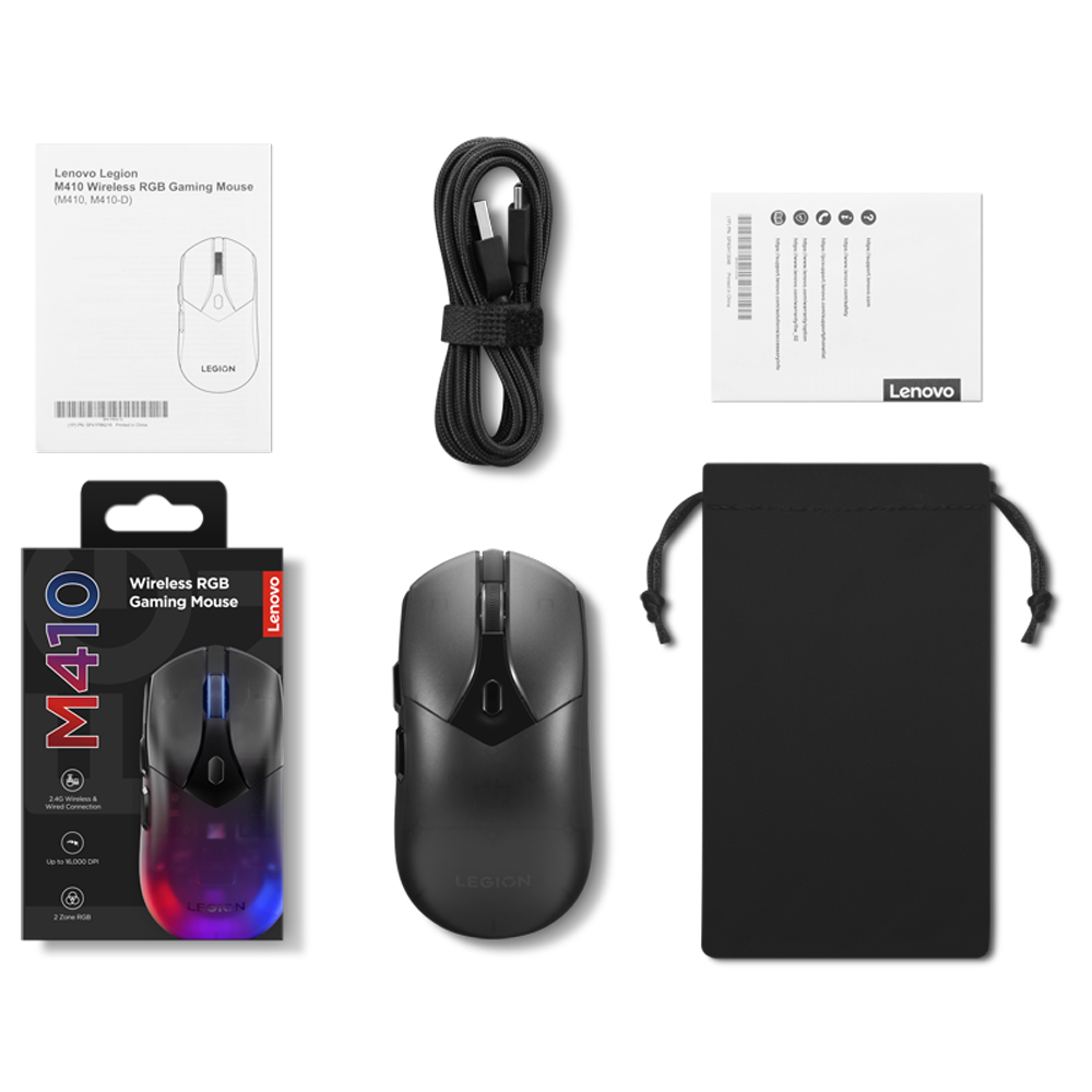 Lenovo Legion M410 16000 DPI RGB Siyah Kablosuz Gaming Mouse