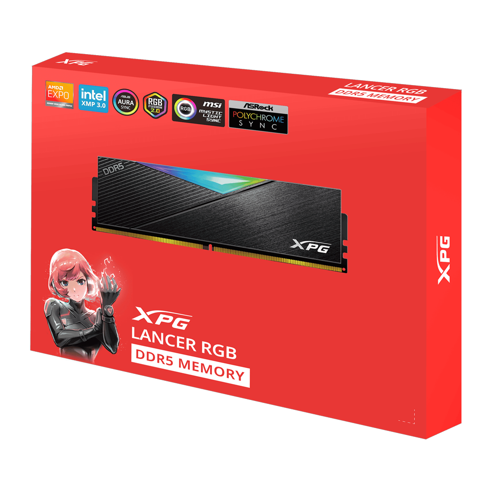 XPG Lancer 32GB (2x16GB) RGB 6400MHz CL32 INTEL XMP/ AMD EXPO DDR5 Siyah Dual Kit Ram