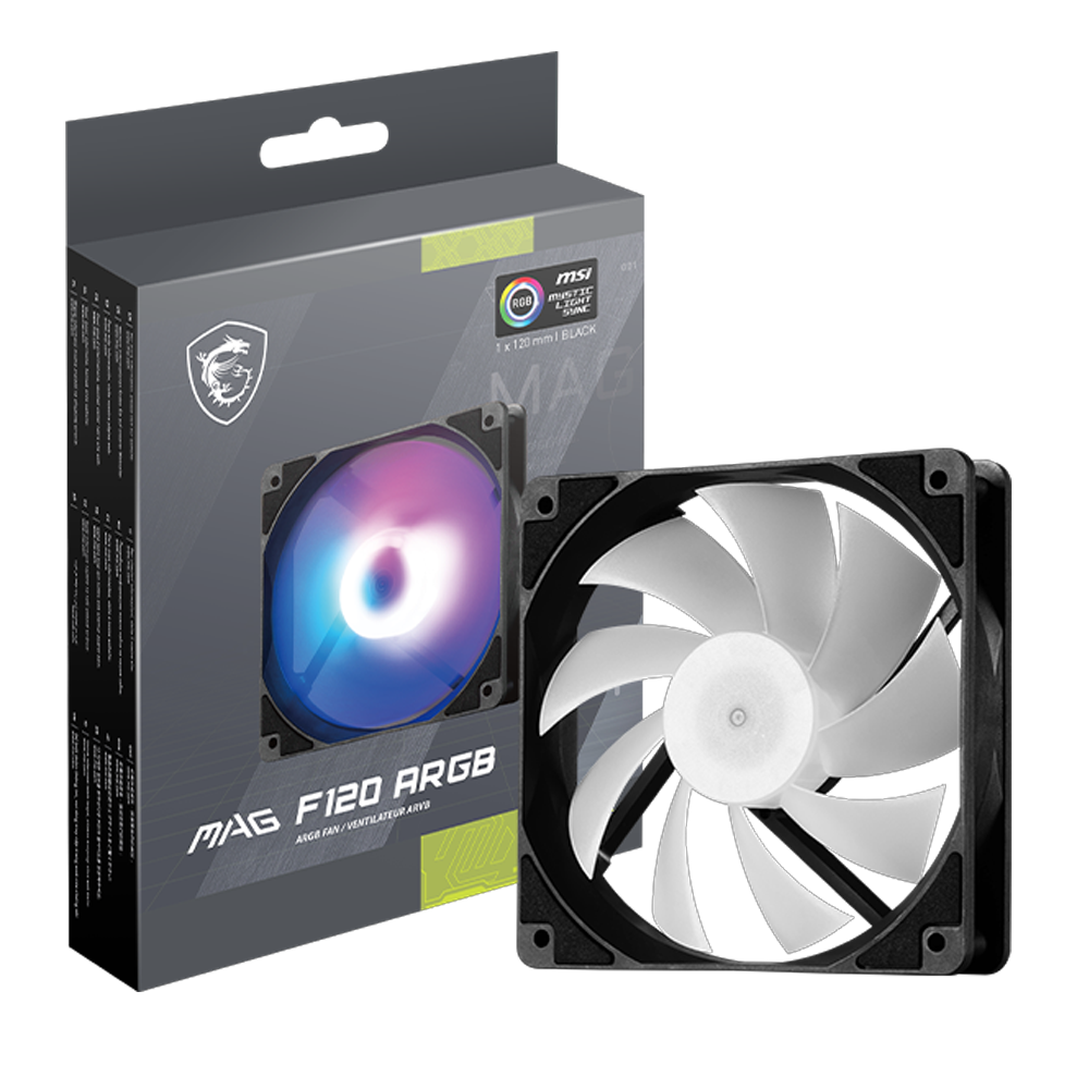 MSI MAG F120 ARGB 120mm PWM Siyah Kasa Fanı