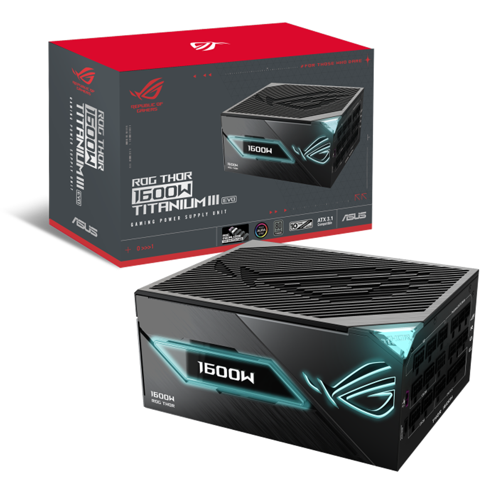 ASUS ROG THOR 1600T3 EVO ROG Equalizer 1600W 80+ Titanium ATX 3.1 Gen 5.1 Full Modüler PSU