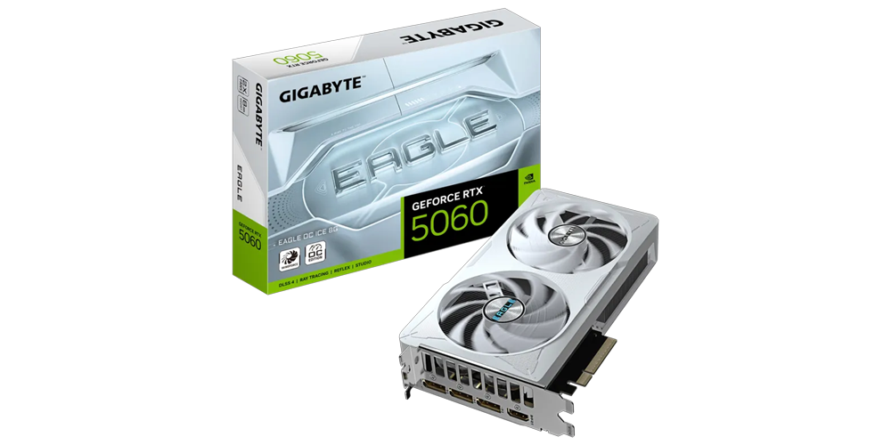 GIGABYTE GeForce RTX 5060 EAGLE OC ICE 8G Ekran Kartı