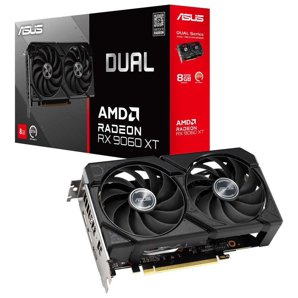 ASUS DUAL Radeon RX 9060 XT 8GB GDDR6 128 Bit Ekran Kartı