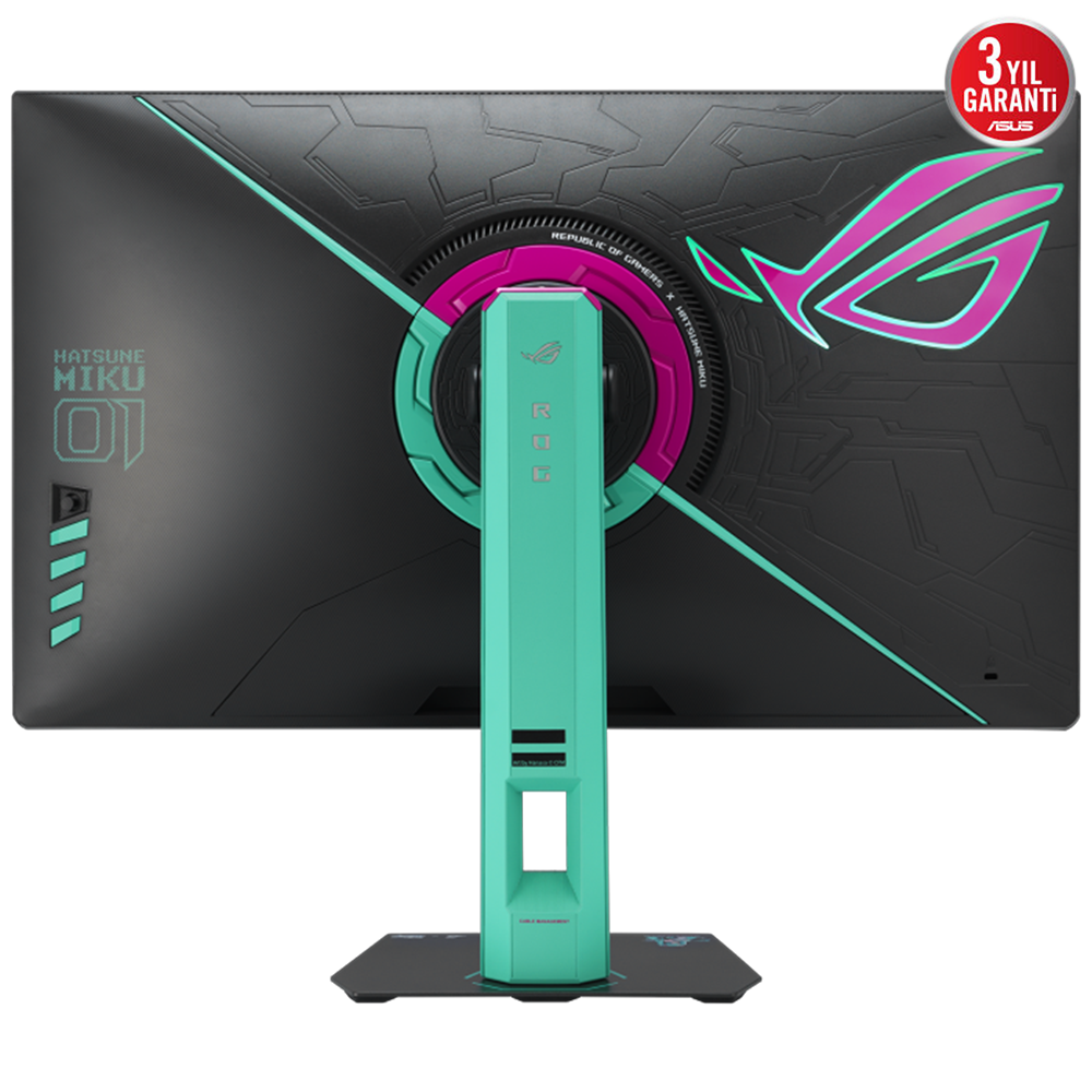 ASUS ROG Strix XG27ACMEG-G Hatsune Miku Edition 27" 260Hz(OC) 0.3ms HDMI DP G-Sync FreeSync Premium HDR400 Pivot QHD Fast IPS Gaming Monitör