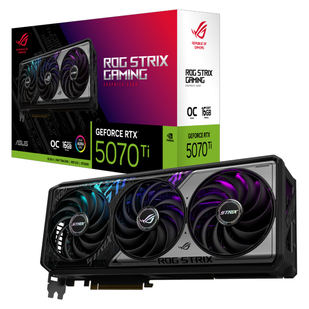 ASUS ROG Strix GeForce RTX 5070 Ti 16GB GDDR7 OC Edition DLSS 4 256 Bit Ekran Kartı görsel 1