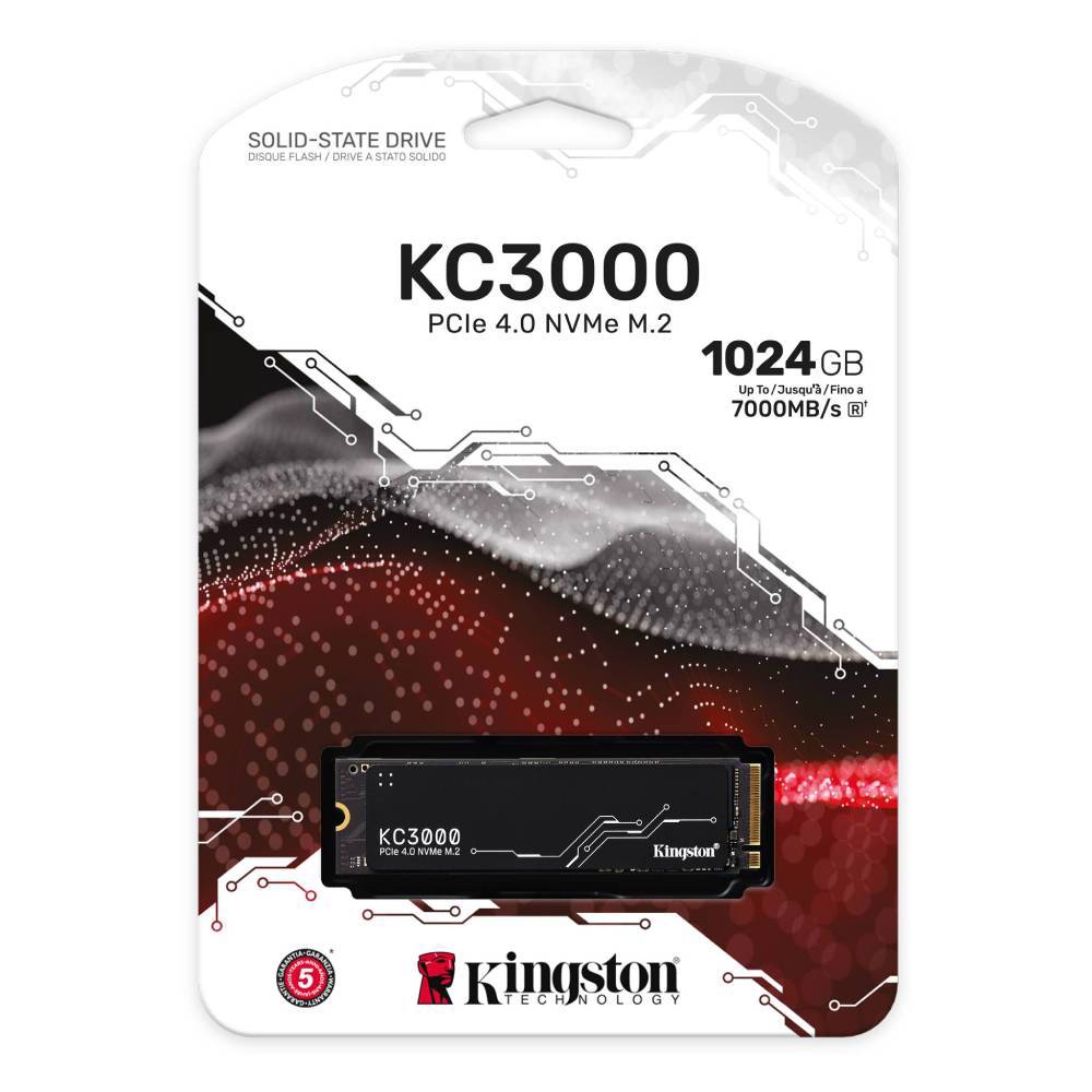 Kingston 1TB SKC3000S Gen4 NVMe M.2 2280 SSD (7000MB Okuma / 6000MB Yazma)