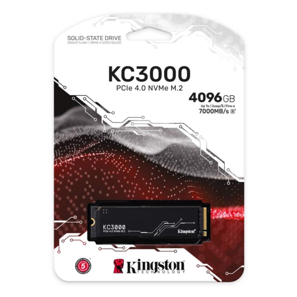 Kingston 4TB SKC3000S Gen4 NVMe M.2 2280 SSD (7000MB Okuma / 7000MB Yazma)