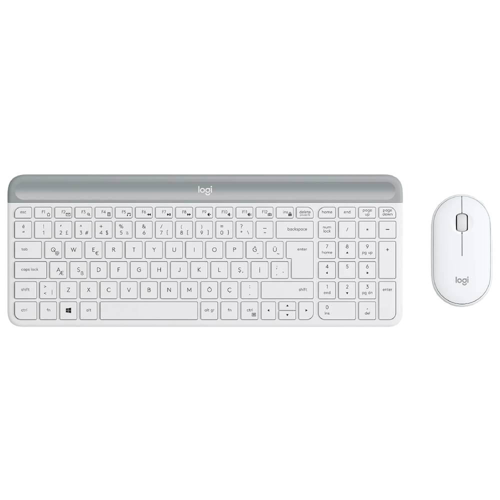 Logitech MK470 Beyaz Türkçe Q Kablosuz Klavye Mouse Set