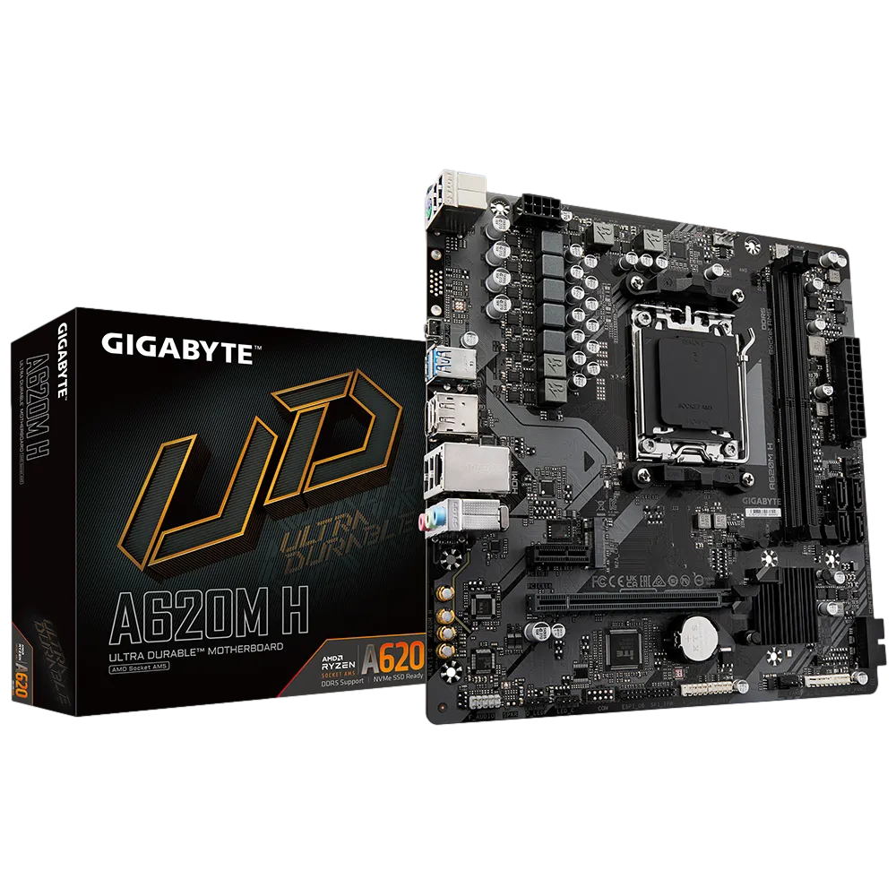 GIGABYTE A620M H 6400MHz(OC) DDR5 Soket AM5 M.2 HDMI DP mATX Anakart