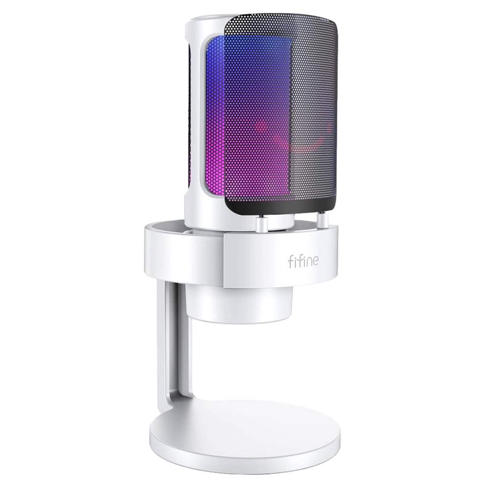 Fifine Ampligame A8 USB Yayıncı Beyaz Gaming Mikrofon
