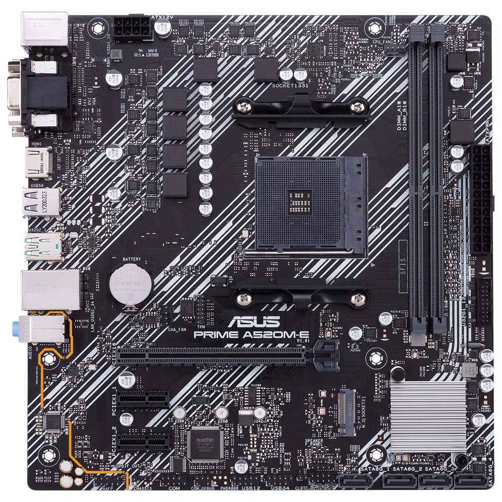 ASUS PRIME A520M-E 4600MHz(OC) DDR4 Soket AM4 M.2 HDMI DVI VGA mATX Anakart