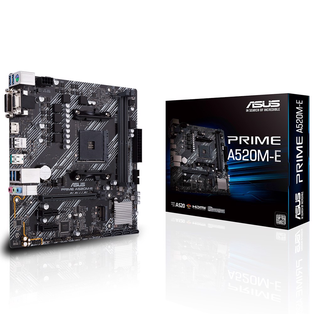ASUS PRIME A520M-E 4600MHz(OC) DDR4 Soket AM4 M.2 HDMI DVI VGA mATX Anakart görsel 1