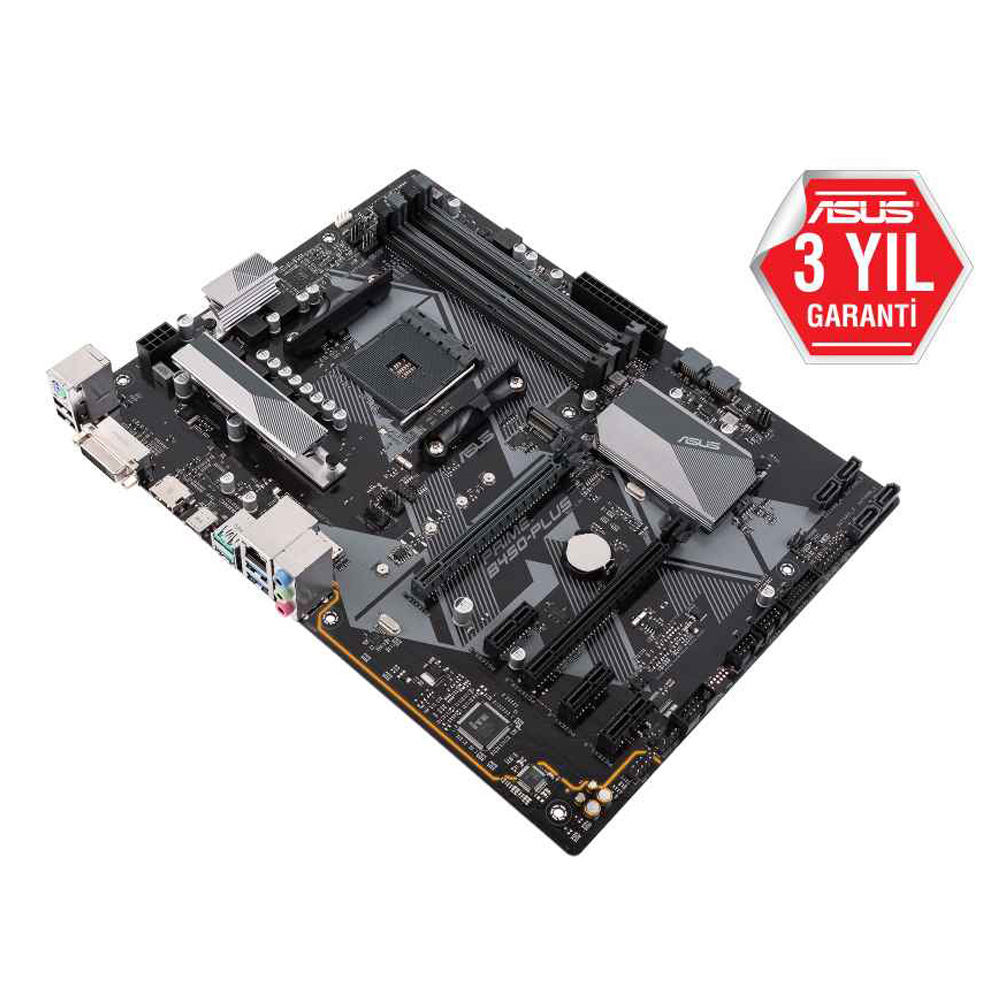 ASUS PRIME B450-PLUS 4400MHz OC DDR4 Soket AM4 M.2 DVI HDMI ATX Anakart