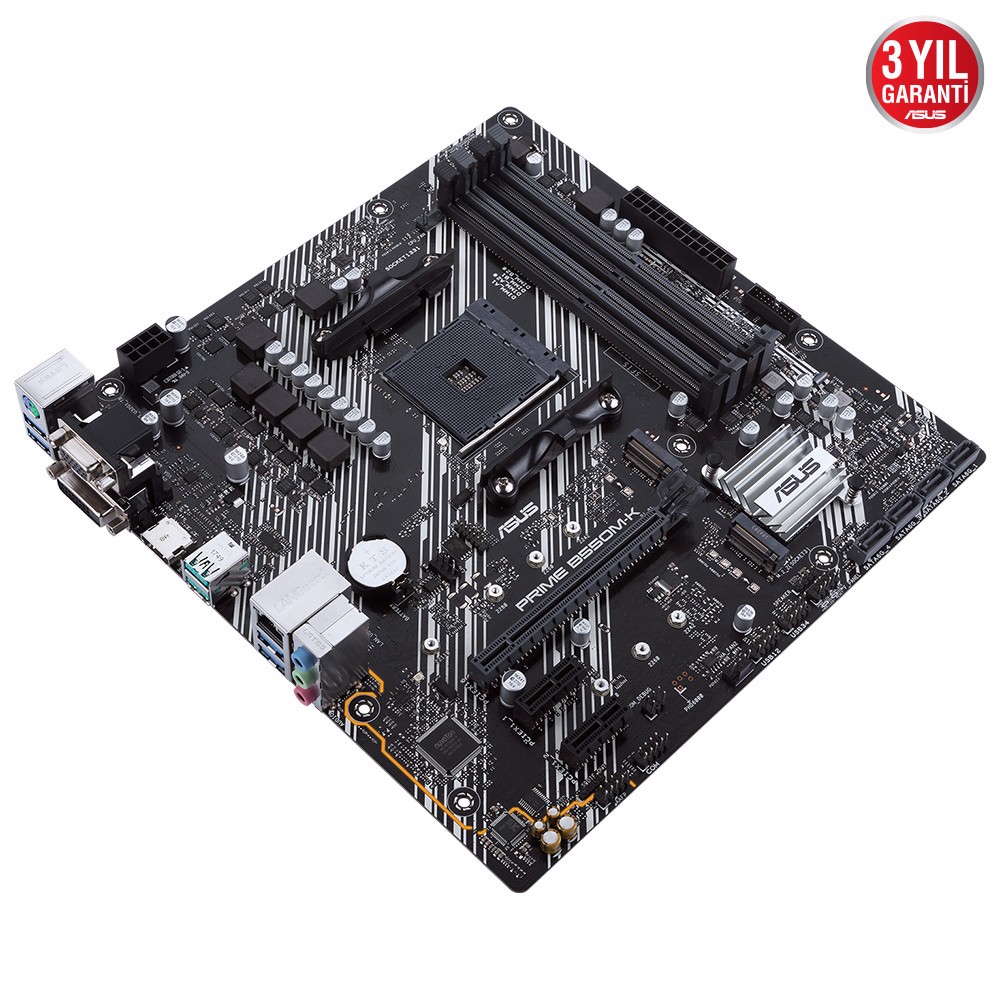 ASUS PRIME B550M-K 4600MHz OC DDR4 Soket AM4 M.2 HDMI VGA DVI mATX Anakart