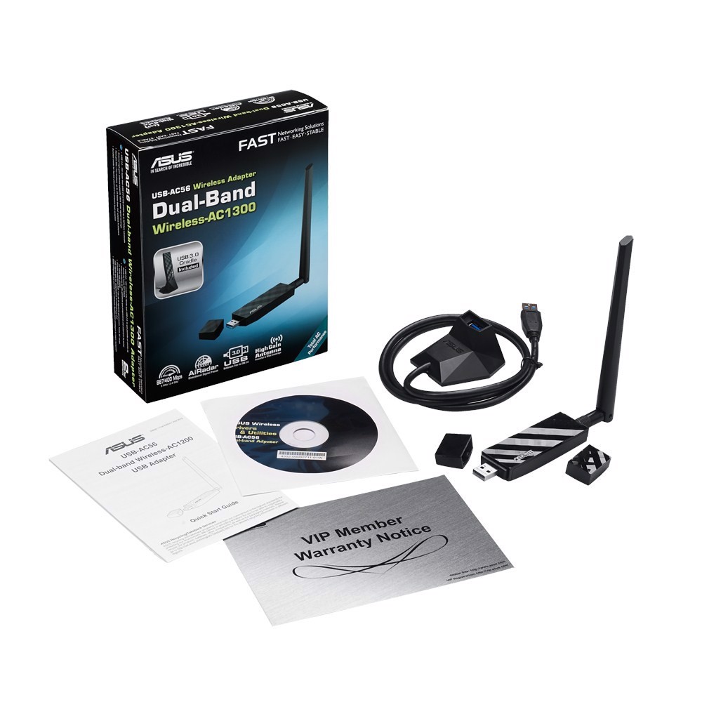 Asus USB-AC56 Dual Bant AC1300 Usb 3.0 Wİ-Fi Adaptör
