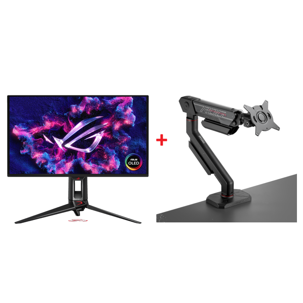 ASUS ROG SWIFT PG27UCDM 27" OLED Monitör + ROG Ergo 49" Askı Aparatı Bundle Paket