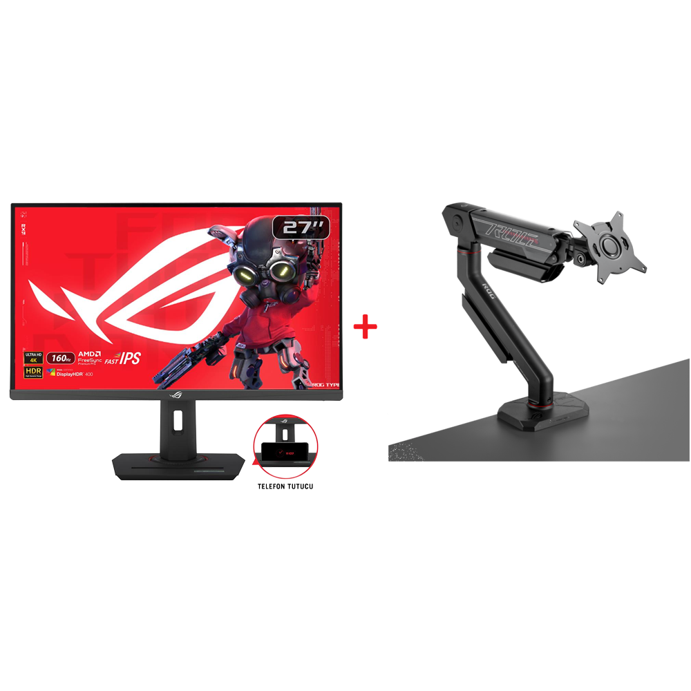 ASUS ROG STRIX XG27UCS 27" Monitör + ROG Ergo 49" Askı Aparatı Bundle Paket