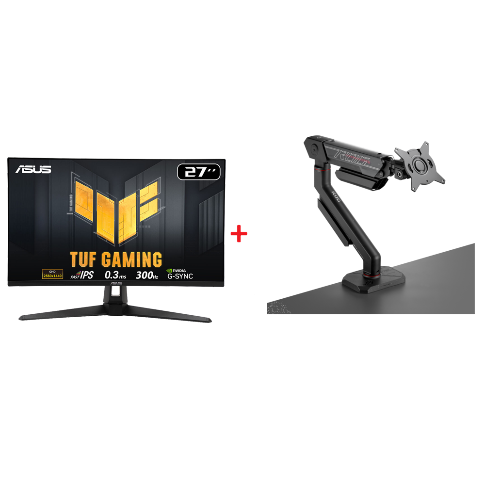 ASUS TUF GAMING VG27AQM5A 27" Monitör + ROG Ergo 49" Askı Aparatı Bundle Paket