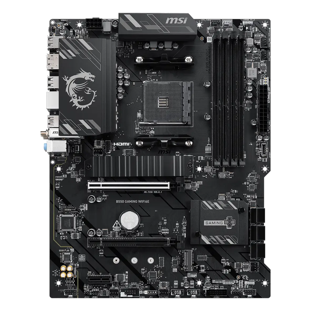 MSI B550 GAMING WIFI6E 4866MHz(OC) DDR4 Soket AM4 M.2 HDMI DP ATX Anakart