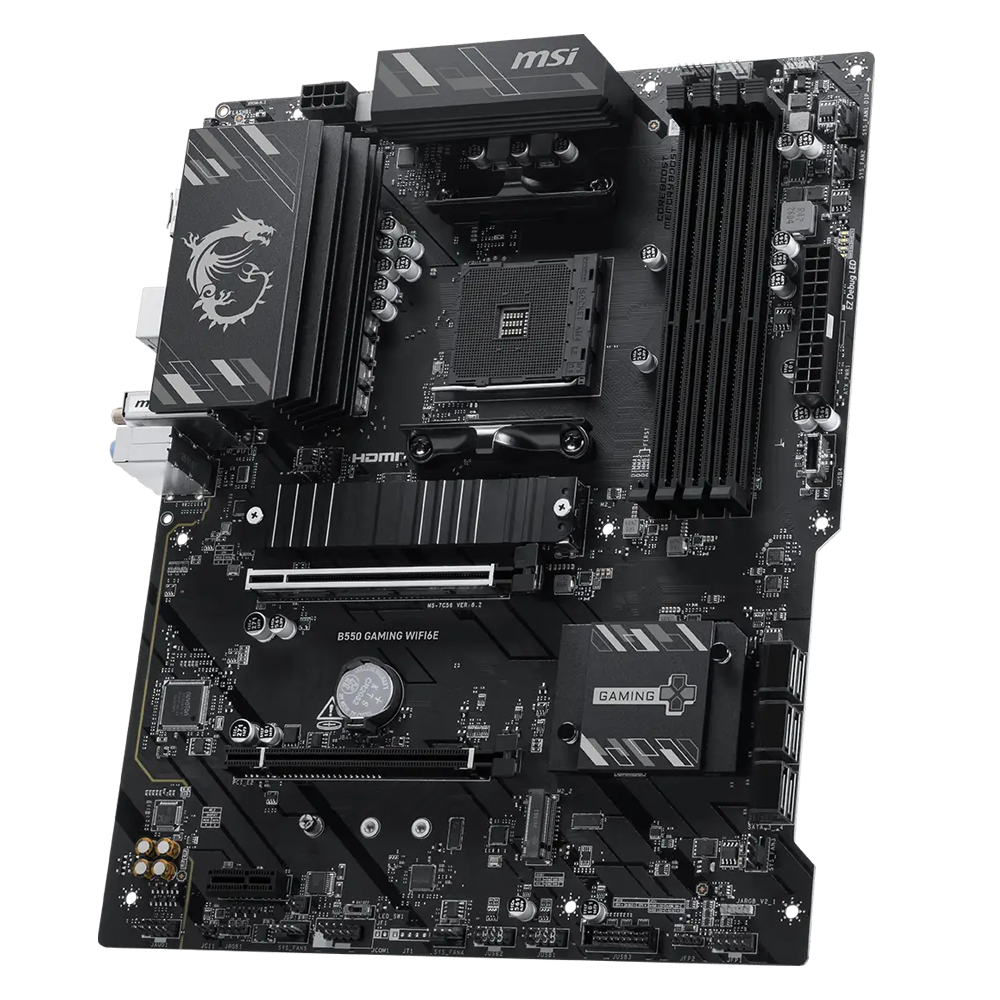 MSI B550 GAMING WIFI6E 4866MHz(OC) DDR4 Soket AM4 M.2 HDMI DP ATX Anakart