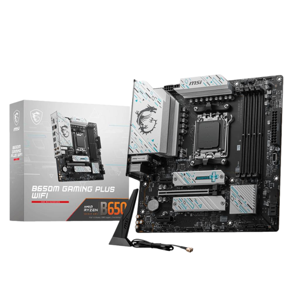 MSI B650M GAMING PLUS WIFI 7200(OC) DDR5 Soket AM5 HDMI M.2 USB 3.2 mATX Anakart görsel 1