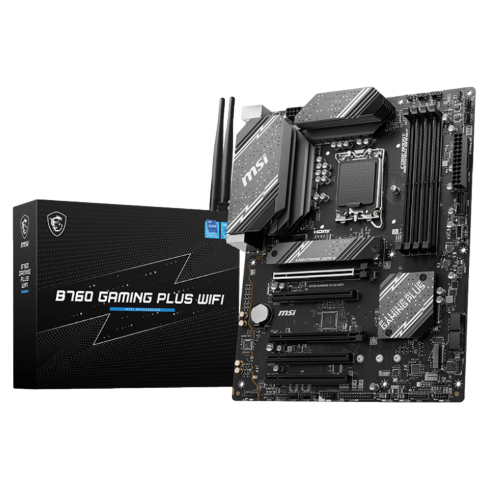 MSI B760 GAMING PLUS WIFI 6800MHz(OC) DDR5 Soket 1700 M.2 HDMI DP