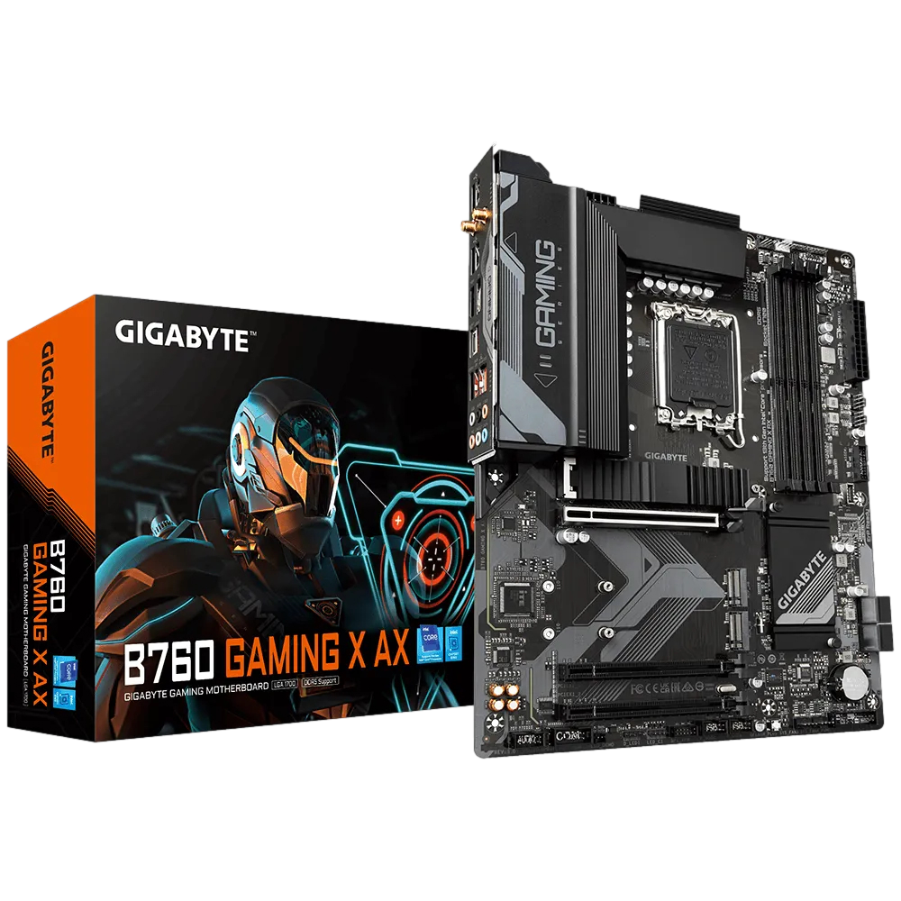 GIGABYTE B760 GAMING X AX 7600MHz(OC) DDR5 Soket 1700 M.2 HDMI DP ATX Anakart görsel 1