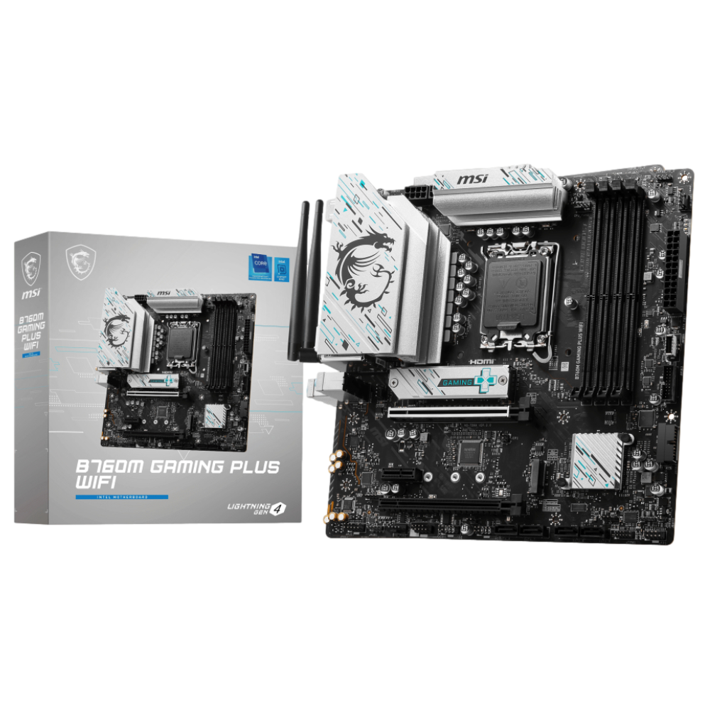 MSI B760M GAMING PLUS WIFI 6800MHz(OC) DDR5 Soket 1700 M.2 HDMI DP mATX Anakart