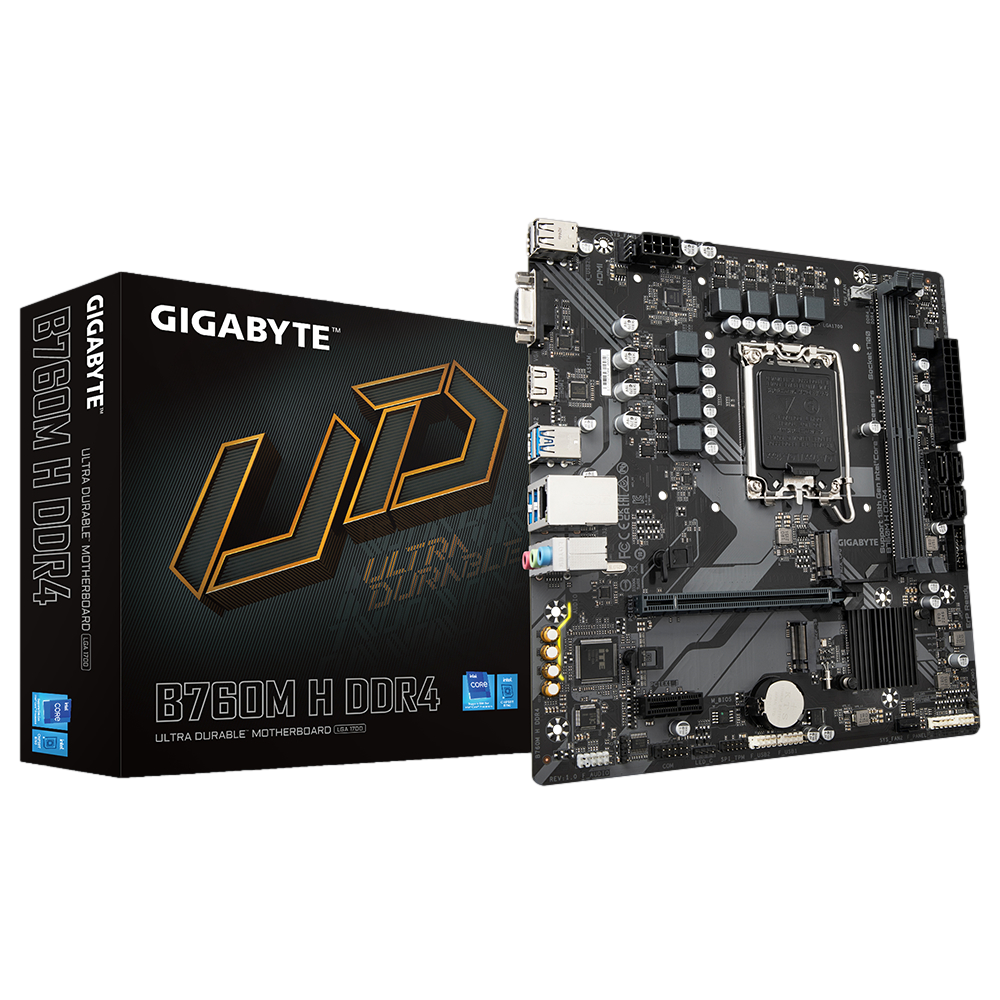 GIGABYTE B760M H DDR4 3200MHz DDR4 Soket 1700 M.2 HDMI D-Sub mATX Anakart