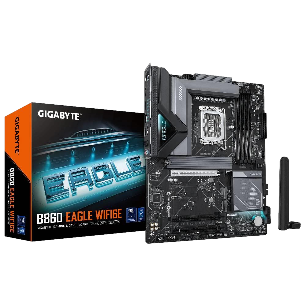 GIGABYTE B860 EAGLE WIFI6E 9066MHz OC DDR5 Soket 1851 M.2 HDMI DP ATX Anakart görsel 1