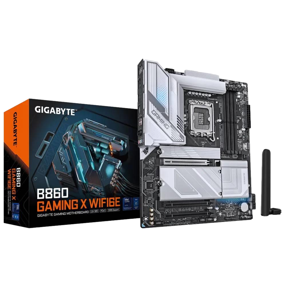 GIGABYTE B860 GAMING X WIFI6E 9066MHz OC DDR5 Soket 1851 M.2 USB4 HDMI DP ATX Anakart görsel 1