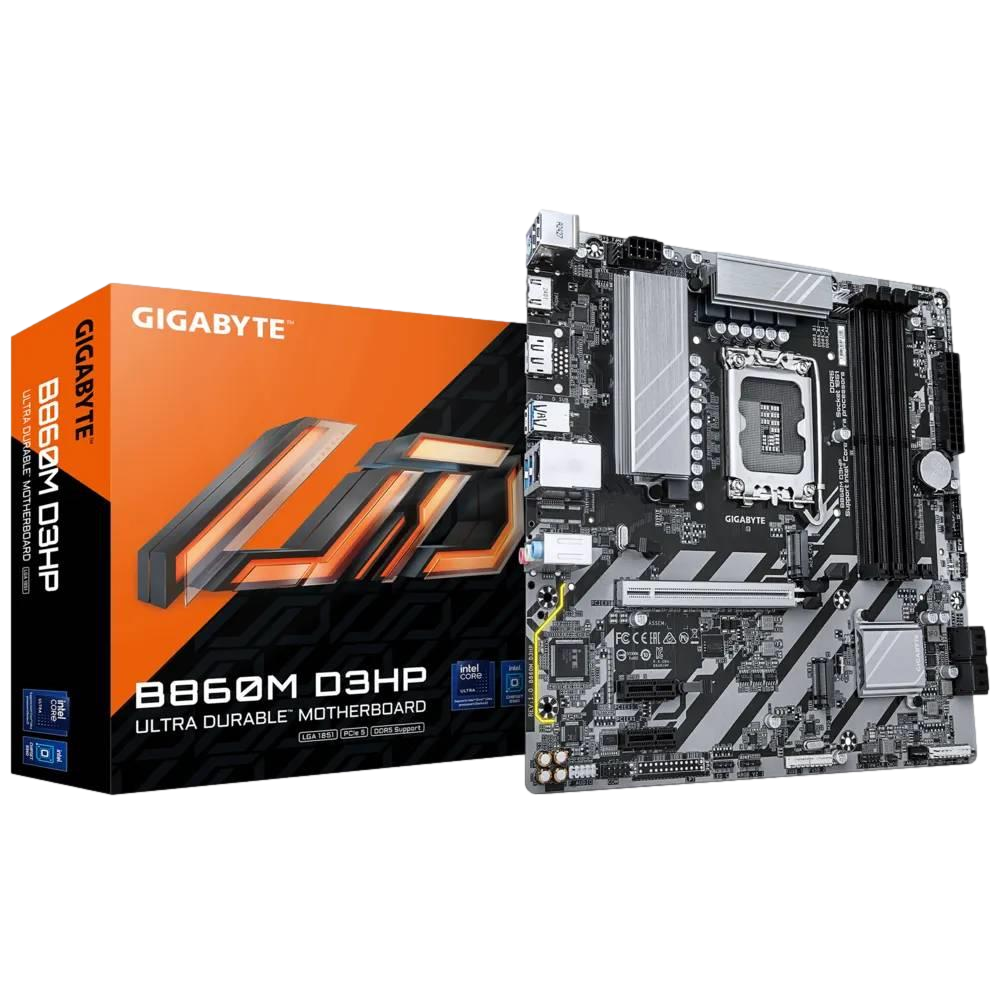 GIGABYTE B860M D3HP 9066MHz OC DDR5 Soket 1851 M.2 HDMI DP mATX Anakart görsel 1