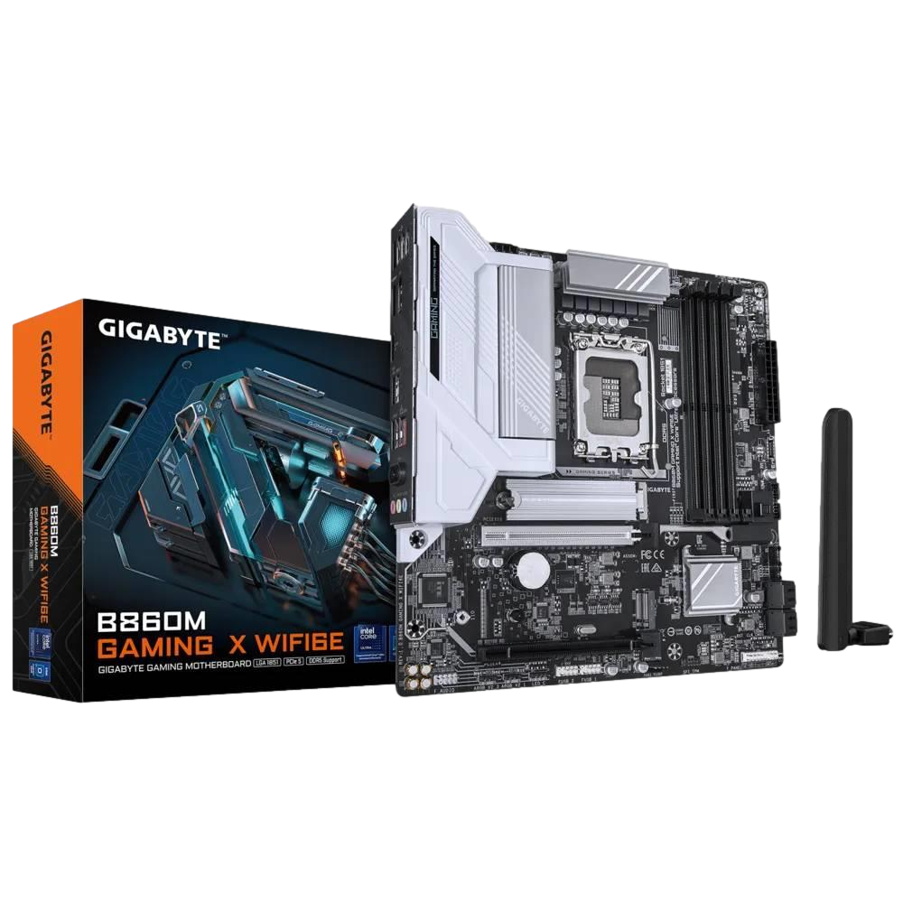 GIGABYTE B860M GAMING X WIFI6E 9200MHz OC DDR5 Soket 1851 M.2 USB4 HDMI DP mATX Anakart görsel 1